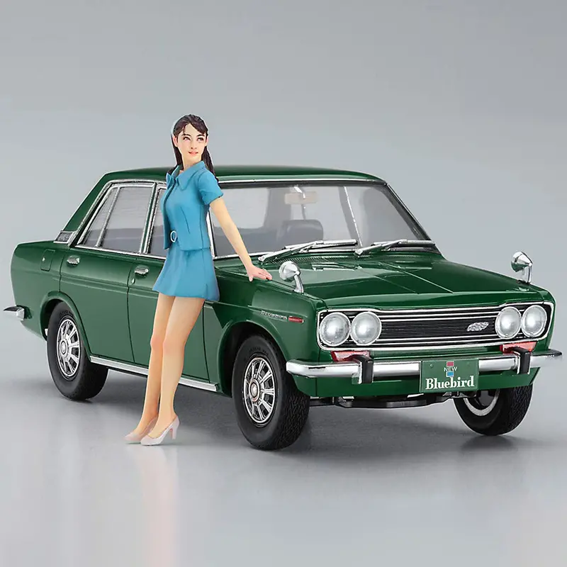 1/24 Datsun Bluebird 1600 Sss With 60'S Girl 1