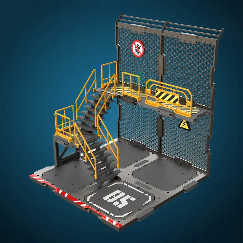 1/24 Diorama Building Set Sib05 Iron Net Base-A 1