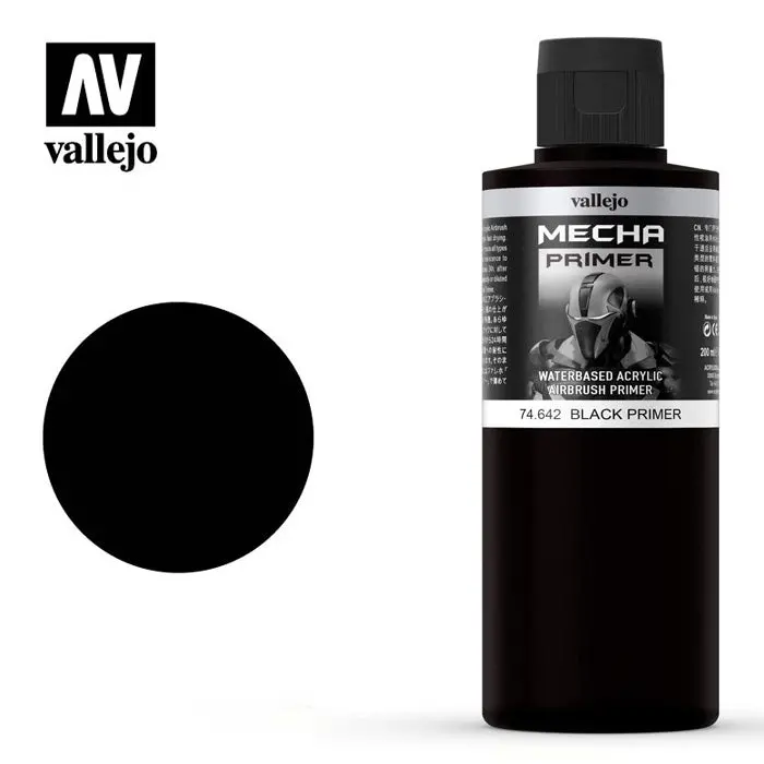 74.642 Vallejo Mecha Color Black Primer 200Ml 1