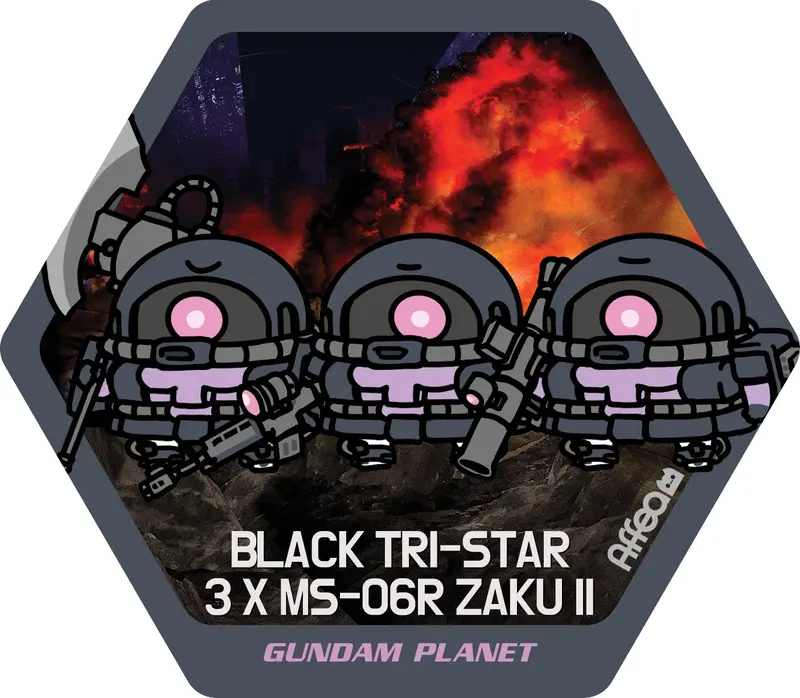 Affea Sticker 19 Black Tri-Stars Zakus 1