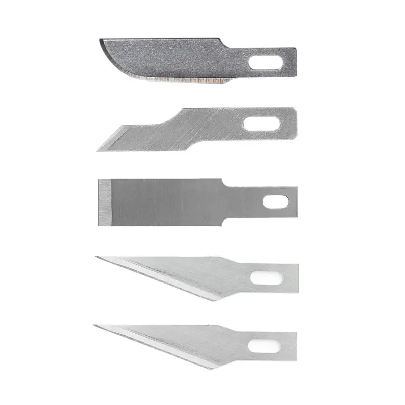 Assorted Light Duty Hobby Knife Blade Set Of 5 1