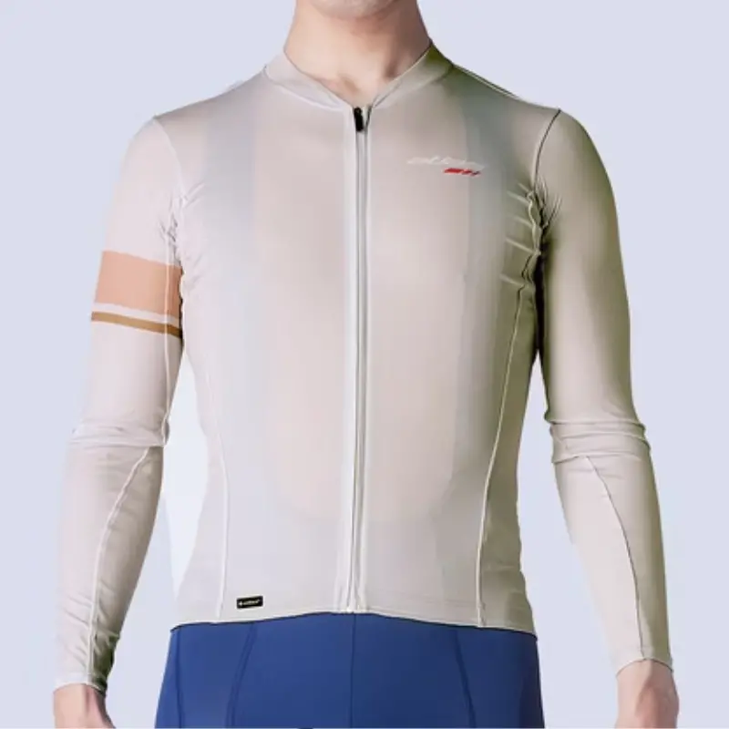 Atlas 男裝冷黑多段循環輕量長袖單車衫~Ju-182-Gy~淺灰,30~38C / Atlas Men Long Sleeve Jersey~Ju-184-Bu~ Light Grey~30~38C 1