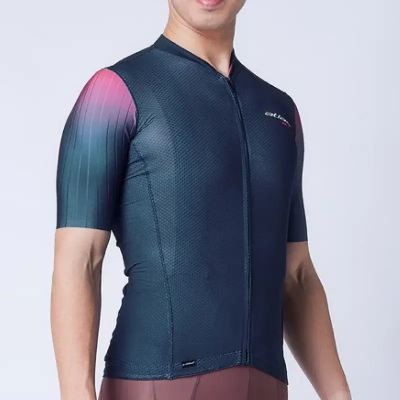 Atlas 男裝透氣涼感短袖單車衫~ Ju-184-Bu, 藍色,30~38C / Atlas Men Short Sleeve Jersey, Ju-184-Bu~Blue~30~38C 2