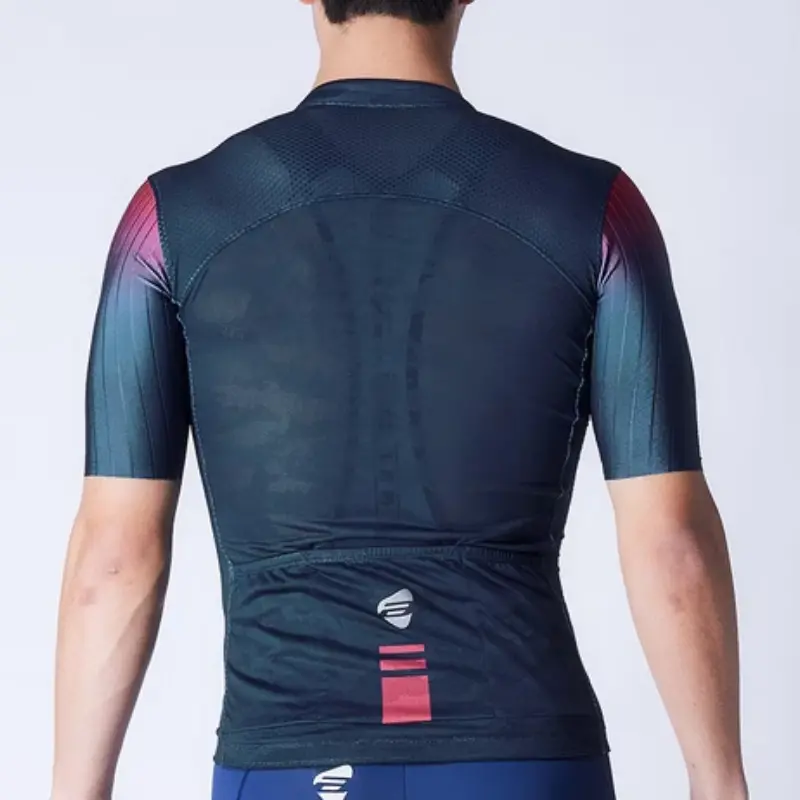 Atlas 男裝透氣涼感短袖單車衫~ Ju-184-Bu, 藍色,30~38C / Atlas Men Short Sleeve Jersey, Ju-184-Bu~Blue~30~38C 3