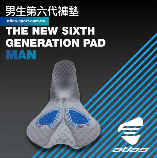 Atlas 男透氣九分褲 (六代褲墊) Sl-742-B - 黑色 - 30-38℃ / Atlas Men Tight - Sl-742-B, Bk, 30-38℃ - 6Th 3