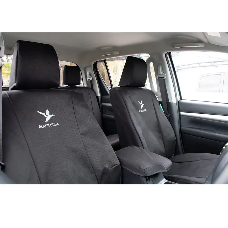 Black Duck Seat Covers For Toyota Hilux 07/2015 To 2023 1