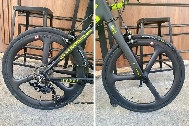 Blast Wave 三柱碳纖維圈剎輪組/ Blast Wave Tri-Spoke Carbon Rim Wheelset 1