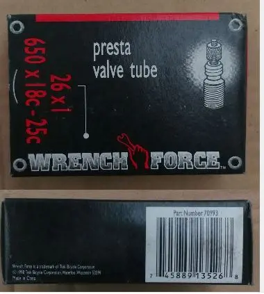 Bontrager Wrench Force  法咀內呔-650X18-25 (26X1)-48Mm / Bontrager Wrench Force Standard Tube-650X18-25(26X1 F/V)-48Mm 1