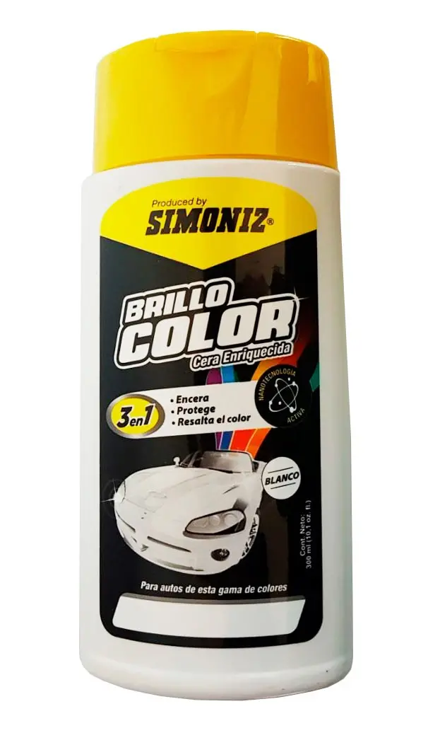 Brillo Color Cera Enriquecida Blanco 300Ml Simoniz 1