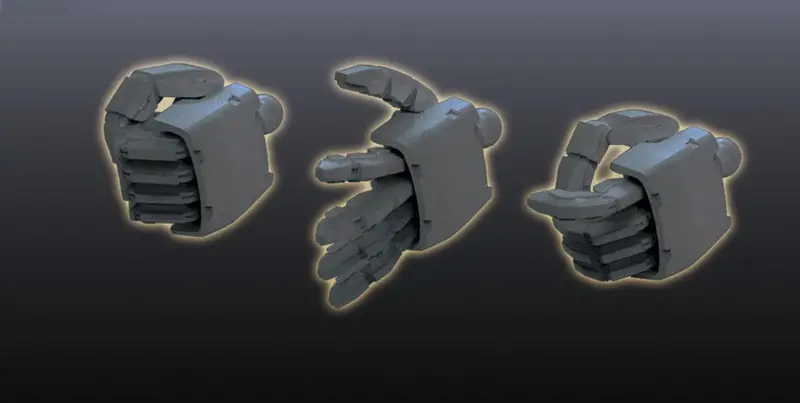 Builders Parts Hd-38 1/144 Ms Hand 02 Dark Gray (Zeon) 2