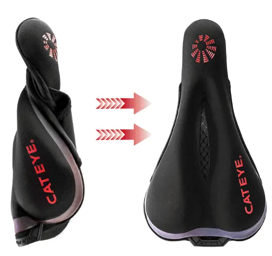 Cateye 七彩超彈坐位套~黑色彩邊/ Cateye A.R. Gel Saddle Cover~Black 1