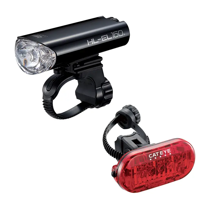 Cateye 前後燈套裝~前燈 Hl-El160 + 後燈 Omni 5 Tl-Ld155-R/ Cateye Light Set (Battery)~Hl-El160 + Omni 5 Tl-Ld155-R 1