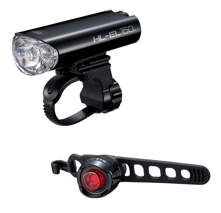 Cateye 前後燈套裝~前燈hl-El160+ 後燈 Orb Sl-Ld160-R / Cateye Light Set~El160/Ld160 1