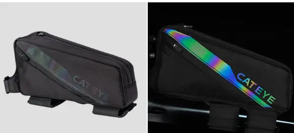 Cateye 單車夜光上管馬鞍袋~黑色/ Cateye A.R. Top Tube Bag~Black 1