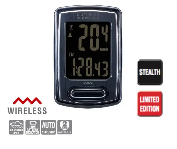 Cateye Velo 無線咪錶 Stealth 版~Cc-Vt230w / Cateye Velo Wireless Stealth Cycle Computer~Cc-Vt230w 1