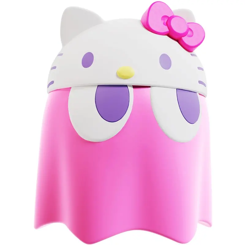 Chibicollect Figure Dx Pac-Man X Sanrio Characters Ghost Hello Kitty 1