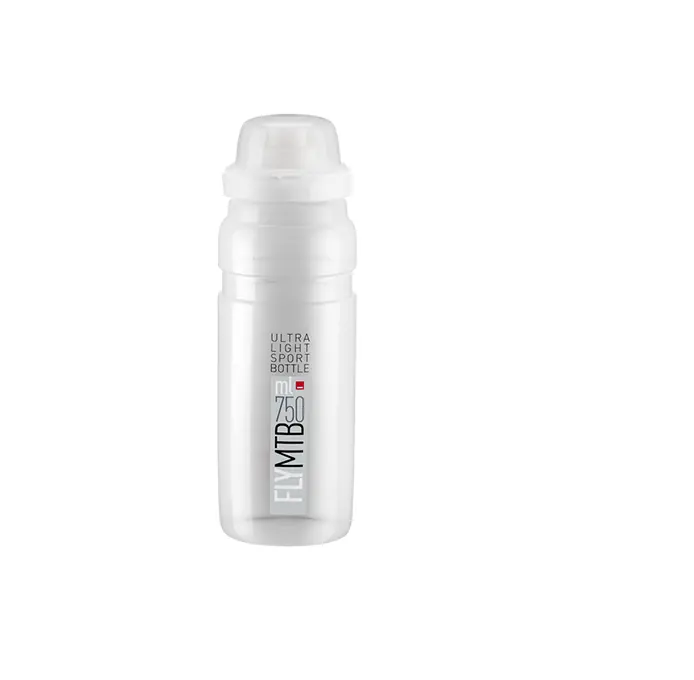 Elite Fly Mtb 有蓋水壺-透明色/灰字-750Ml / Elite Fly Mtb Bottle-Clear/Grey Logo-750Ml 1