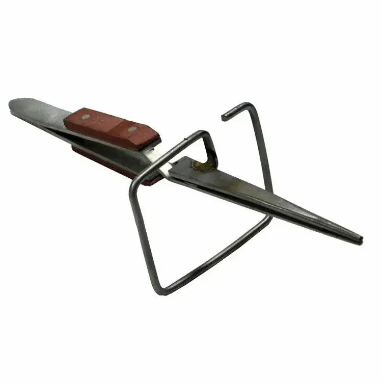 Fiber-Gripped 6" Reverse Tweezers W/ Stand (Straight) 1