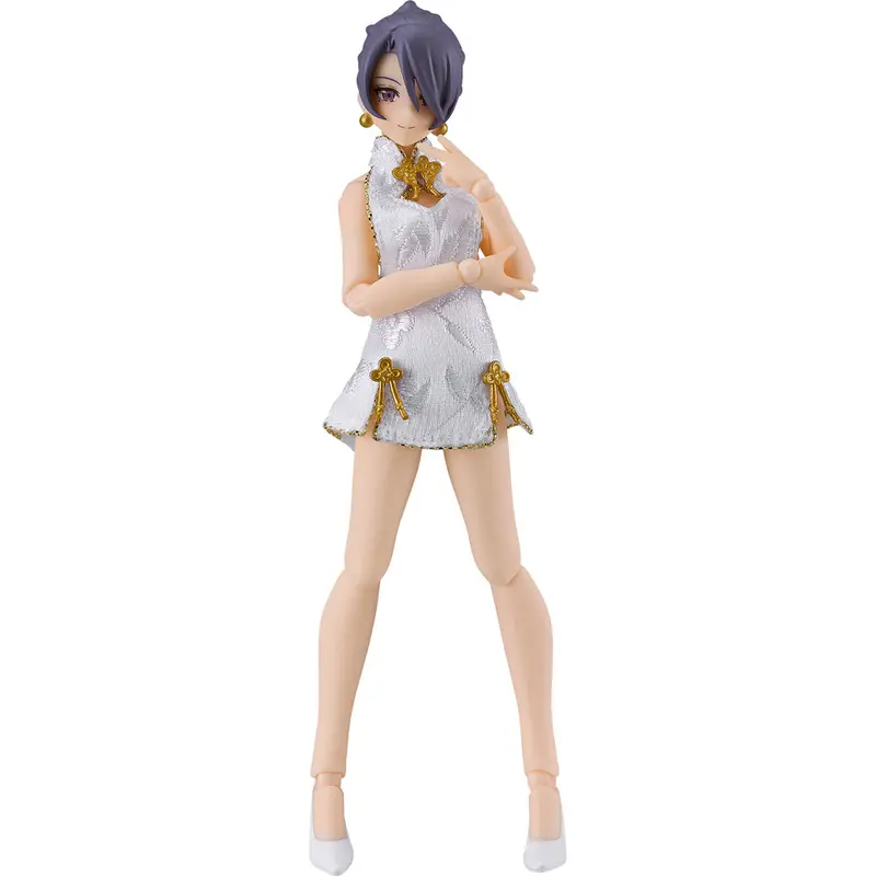 Figma 569B Female Body (Mika) With Mini Skirt Chinese Dress Outfit (White) 1