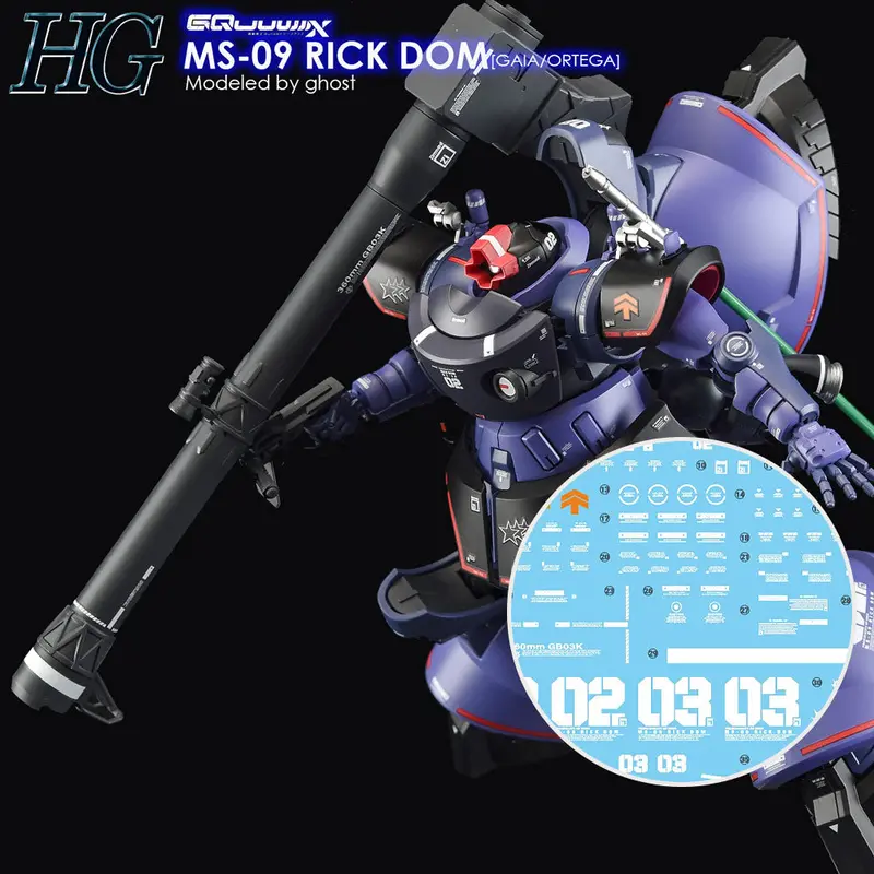 G-Rework Decal H-Gq08 Hg Rick Dom (Gqx) 1