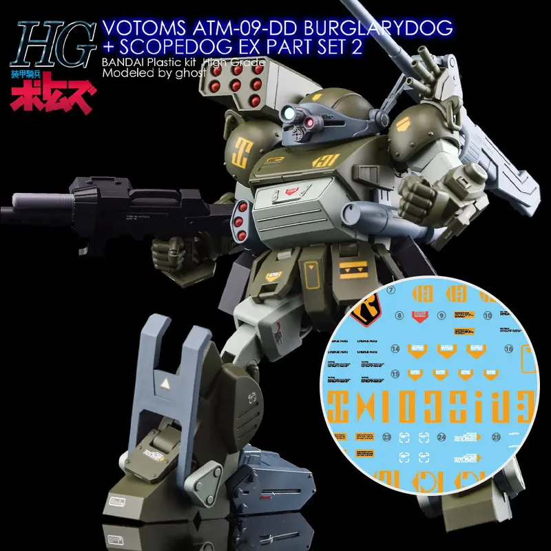 G-Rework Decal H-Vbse Hg Burglarydog + Scopedog Ex Parts Set 2 (Votoms) 1