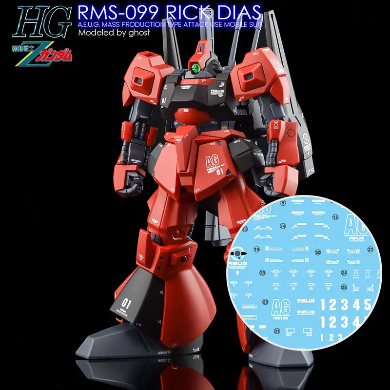 G-Rework Decal H10 Hguc Rick Dias 1