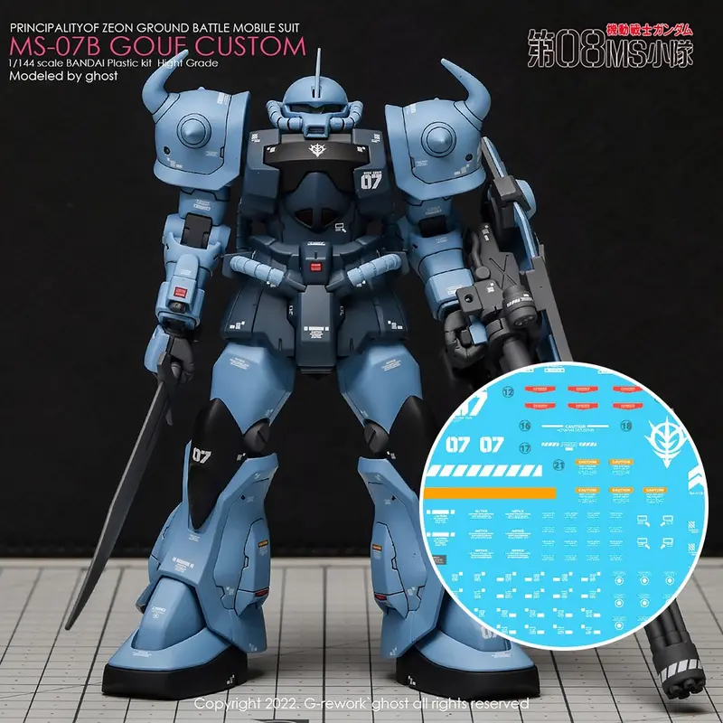 G-Rework Decal H117 Hguc Gouf Custom 1