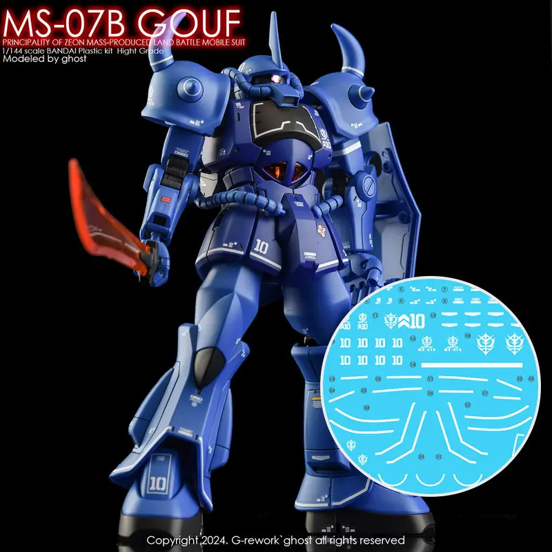 G-Rework Decal H196 Hguc Gouf Revive 1