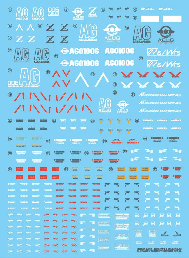 G-Rework Decal H203 Hguc Zeta Gundam Revive 2