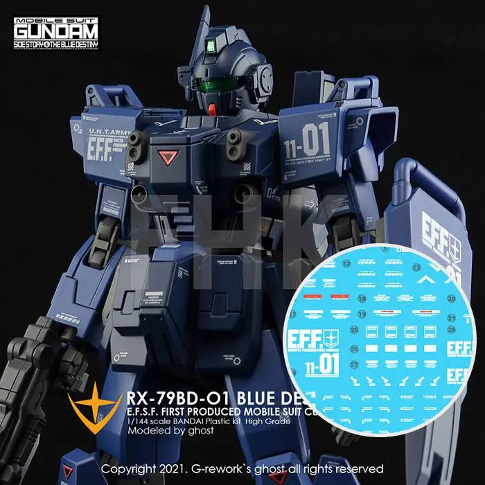 G-Rework Decal H207 Hguc Blue Destiny Unit 01 Exam 1