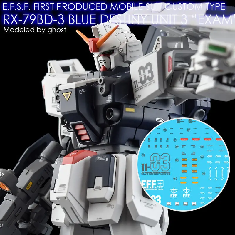 G-Rework Decal H209 Hguc Blue Destiny Unit 03 Exam 1