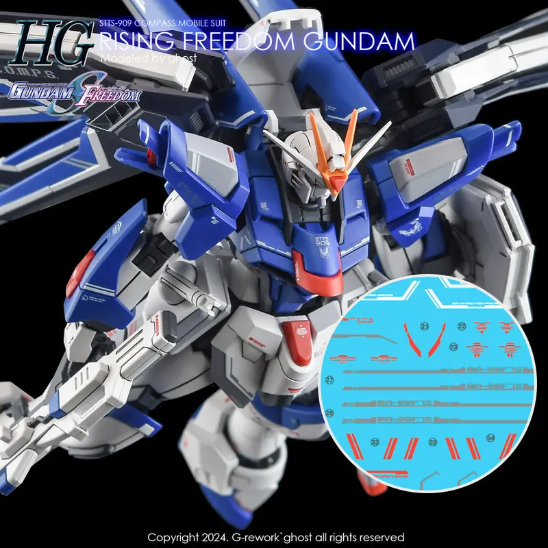 G-Rework Decal H243 Hgce Rising Freedom Gundam 1