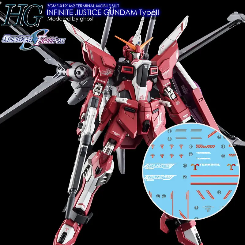 G-Rework Decal H251 Hgce Infinite Justice Gundam Type Ii 1