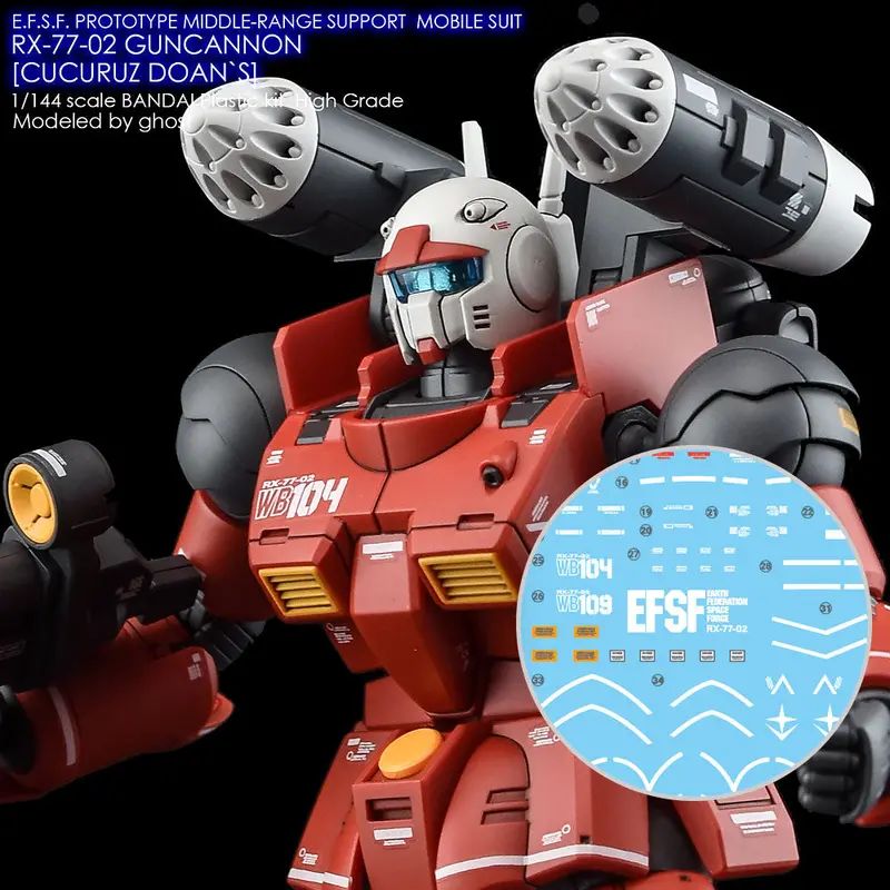 G-Rework Decal Hcu01 Hg Guncannon Cucuruz Doan's Island Ver. 1