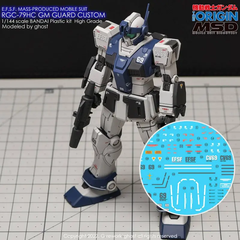 G-Rework Decal Ho-22 Hg Gm Guard Custom (Gundam The Origin) 1