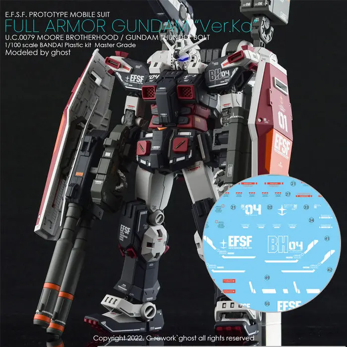 G-Rework Decal M193 Mg Full Armor Gundam Ver.Ka [Gundam Thunderbolt] 1