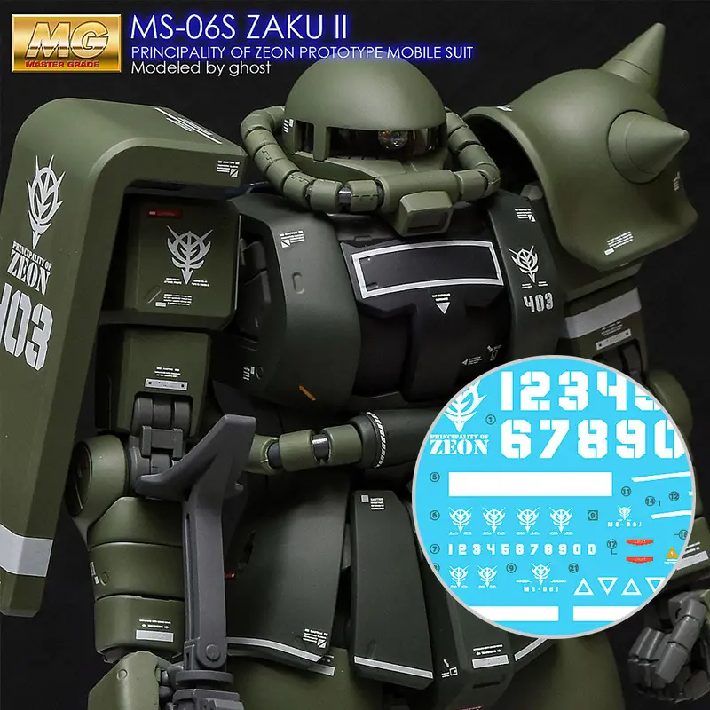 G-Rework Decal M97 Mg Ms-06F/J Zaku Ii Ver 2.0 1