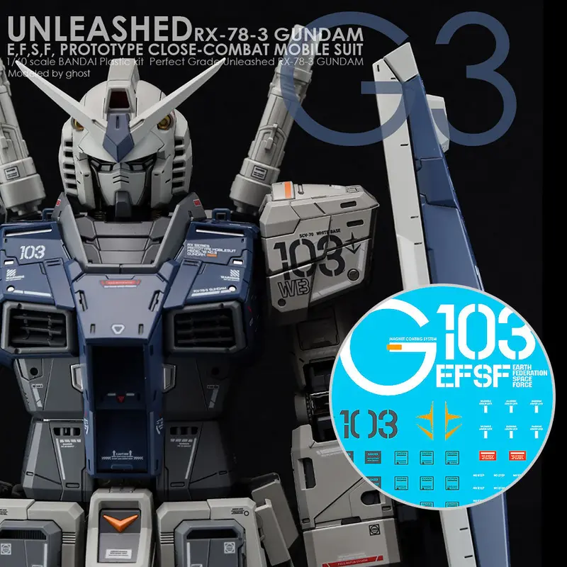 G-Rework Decal P19-G3 Pg Unleashed Rx-78-2 Gundam Decal G3 Ver. 1
