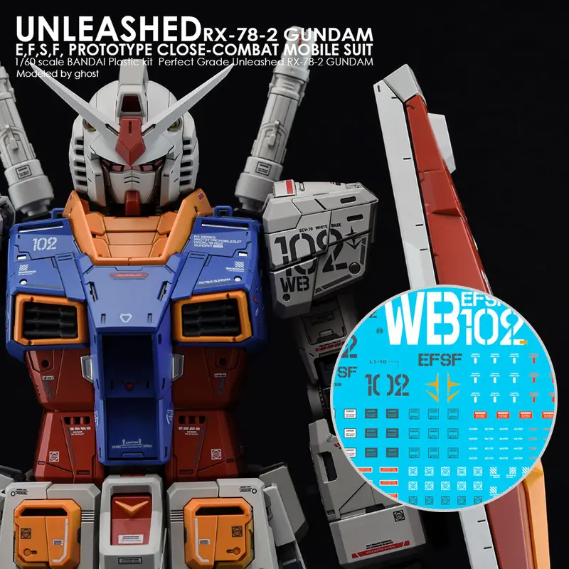 G-Rework Decal P19 Pg Unleashed Rx-78-2 Gundam 1