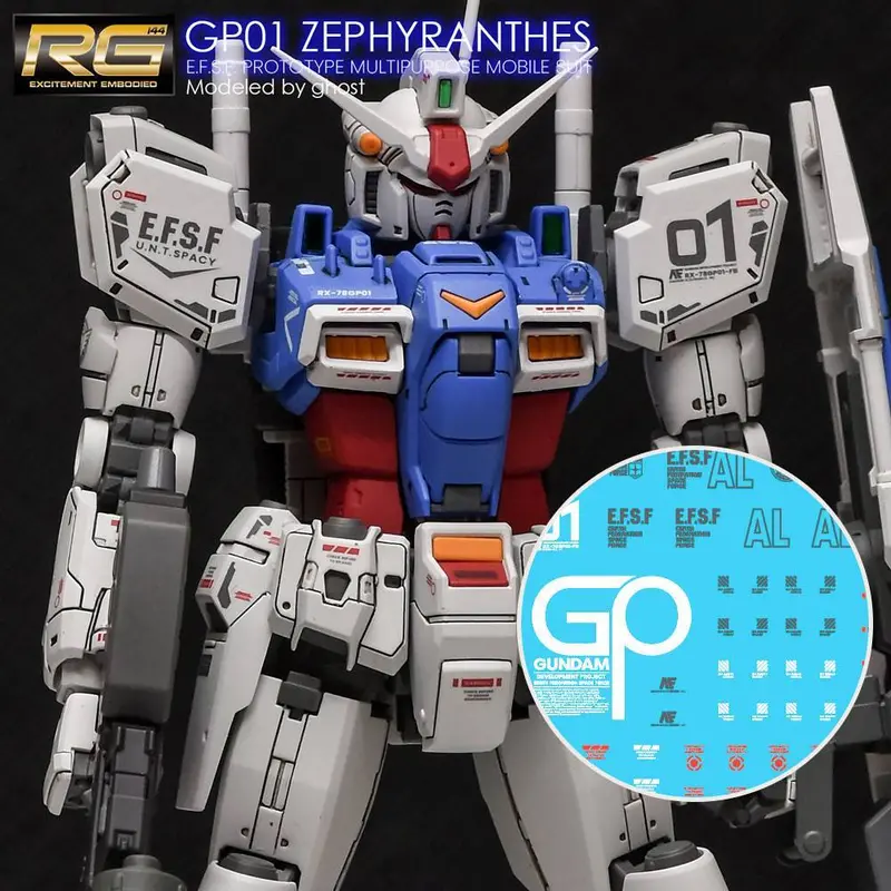 G-Rework Decal Rg12 Rg Gundam Gp01 Zephyranthes 1