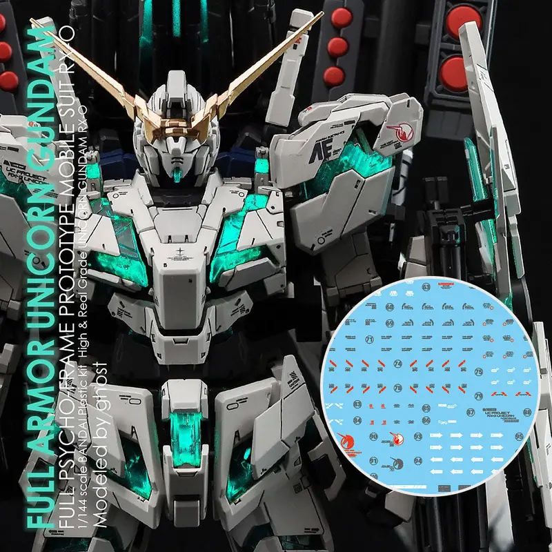 G-Rework Decal Rg30 Rg Full Armor Unicorn Gundam 1