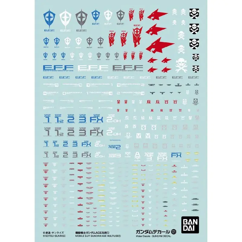 Gd-121 Hg Gundam Age Series Decal 1