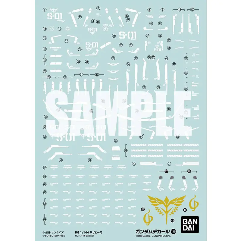 Gd-126 Rg Sazabi Decal 1