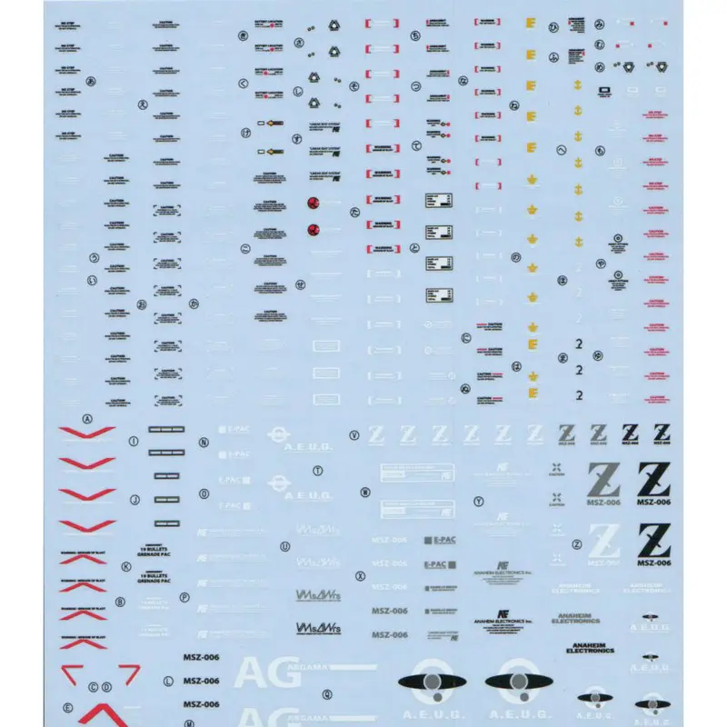 Gd-20 Mg Zeta Gundam Ver 2.0 Decal 1