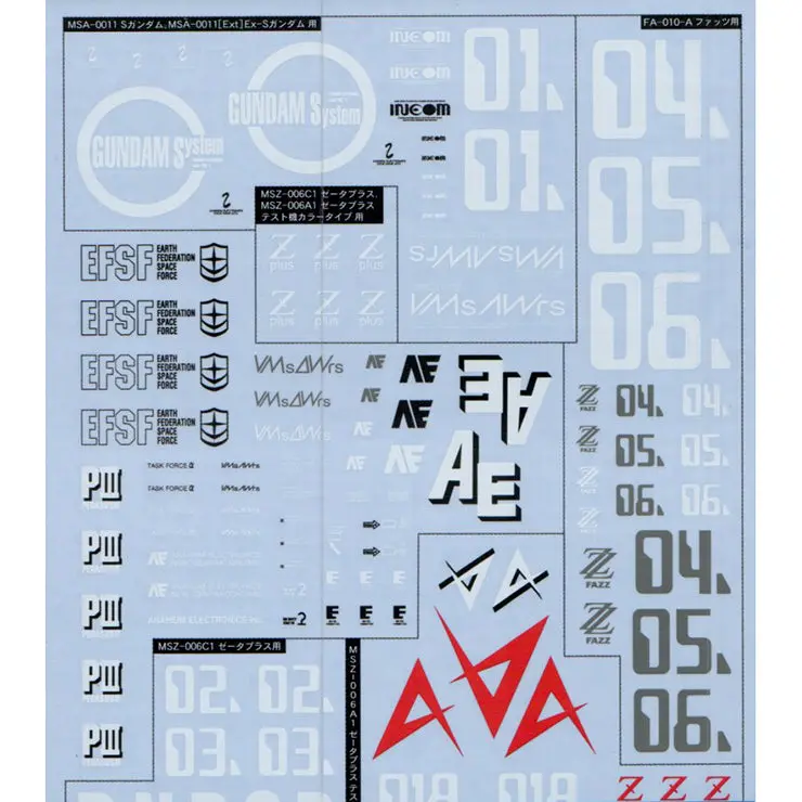 Gd-21 Mg Gundam Sentinel Series Decal 1