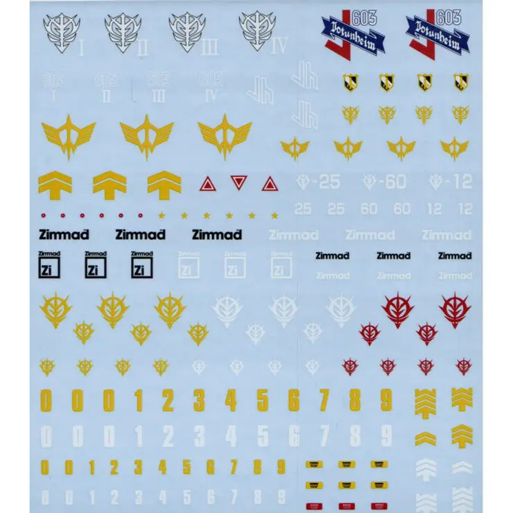 Gd-29 Hguc Zeon Mobile Suit 2 Decal 1