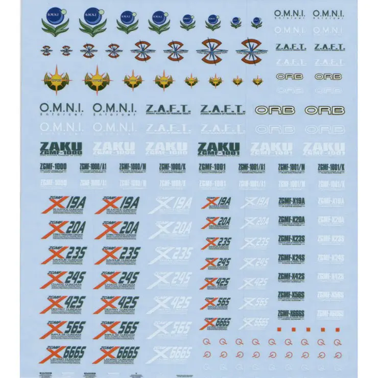 Gd-36 1/100 Gundam Seed Destiny Series Decal 1