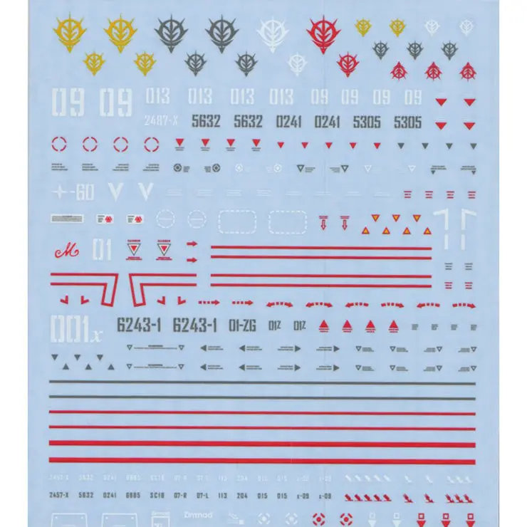 Gd-38 Hguc Zeon Mobile Suit 3 Decal 1