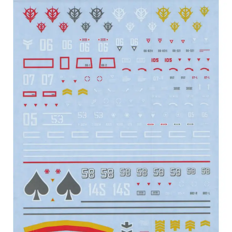 Gd-39 Hguc Zeon Mobile Suit 4 Decal 1