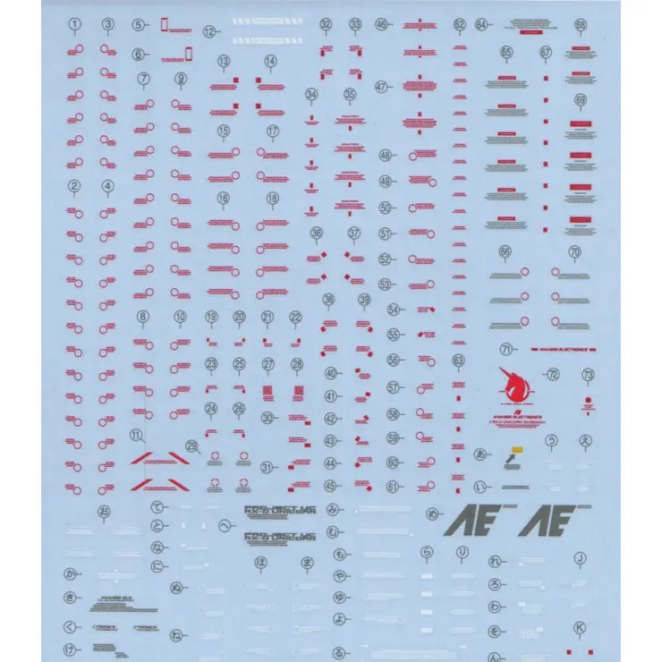 Gd-44 Mg Unicorn Gundam Ver.Ka Decal 1